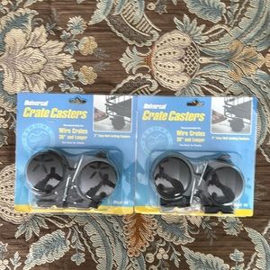 Midwest dog crate casters.  2 inch easy roll casters.